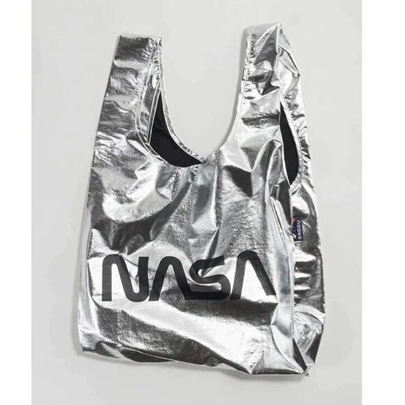 NWT Standard Baggu - Space Logo Silver - Picture 2 of 5